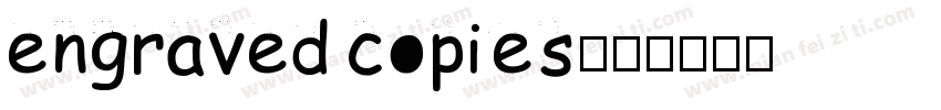 engraved copies字体转换